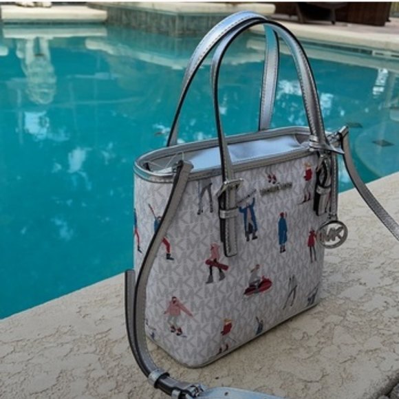 Michael Kors Jet Set Girls XS Convertible Satchel Bright White - Picture 1 of 16